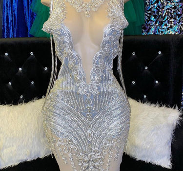 Icy Girl Crystal Midi dress